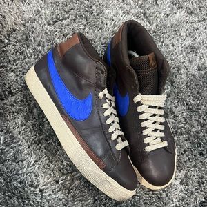 RARE Nike Blazer High Ostrich Brown Royal Blue Shoes Sz 11 315877-241 Men's